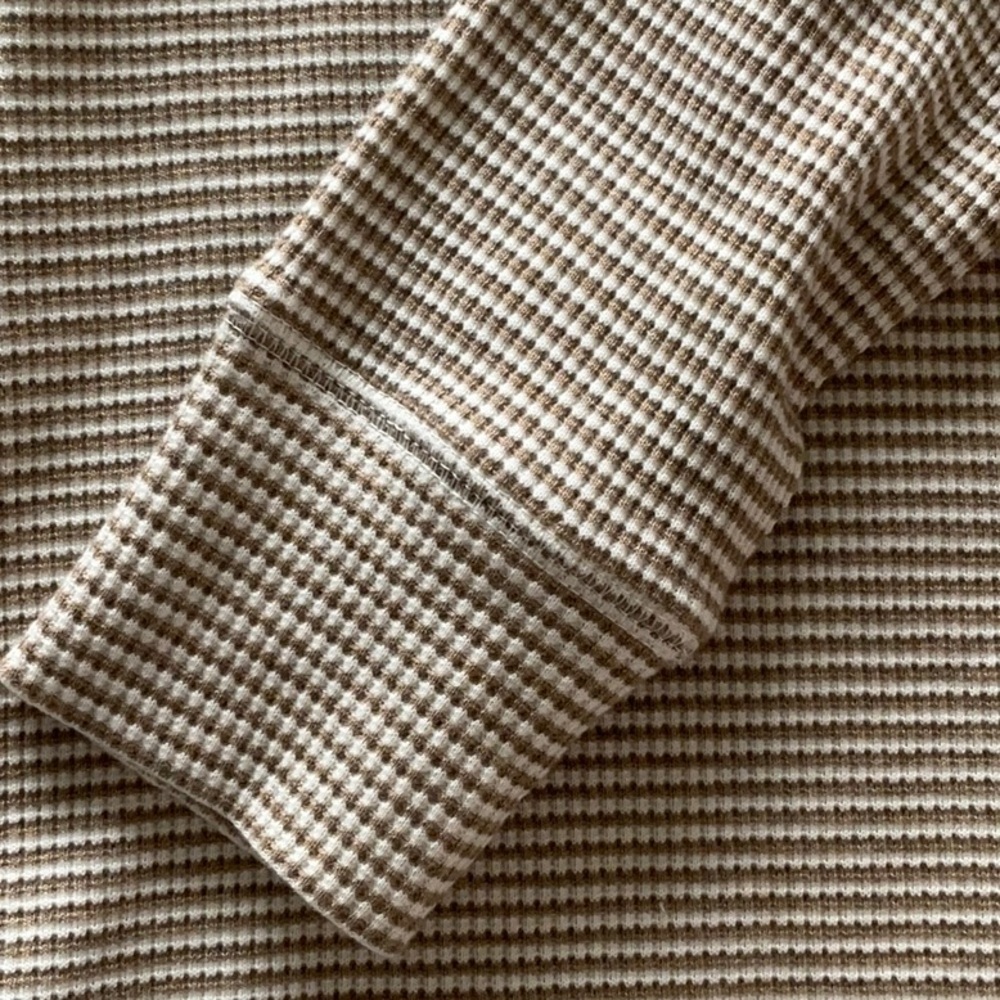Columbia Cream & Tan Waffle Knit Top - Picture 5 of 7